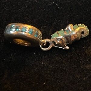 Pandora Silver and Green Seahorse Charm